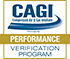 CAGI Performance Verification Program Certificate